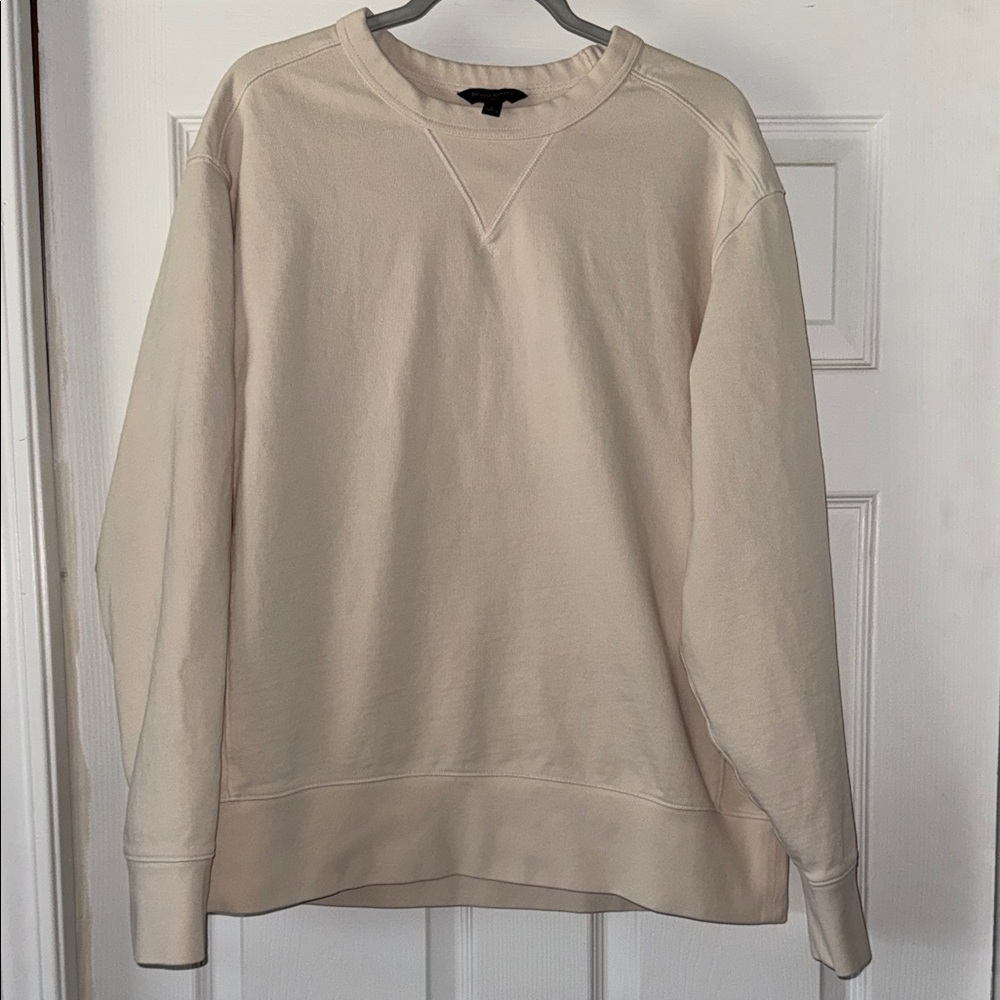 Banana Republic Cream Men’s Crewneck Sweatshirt - Size Large